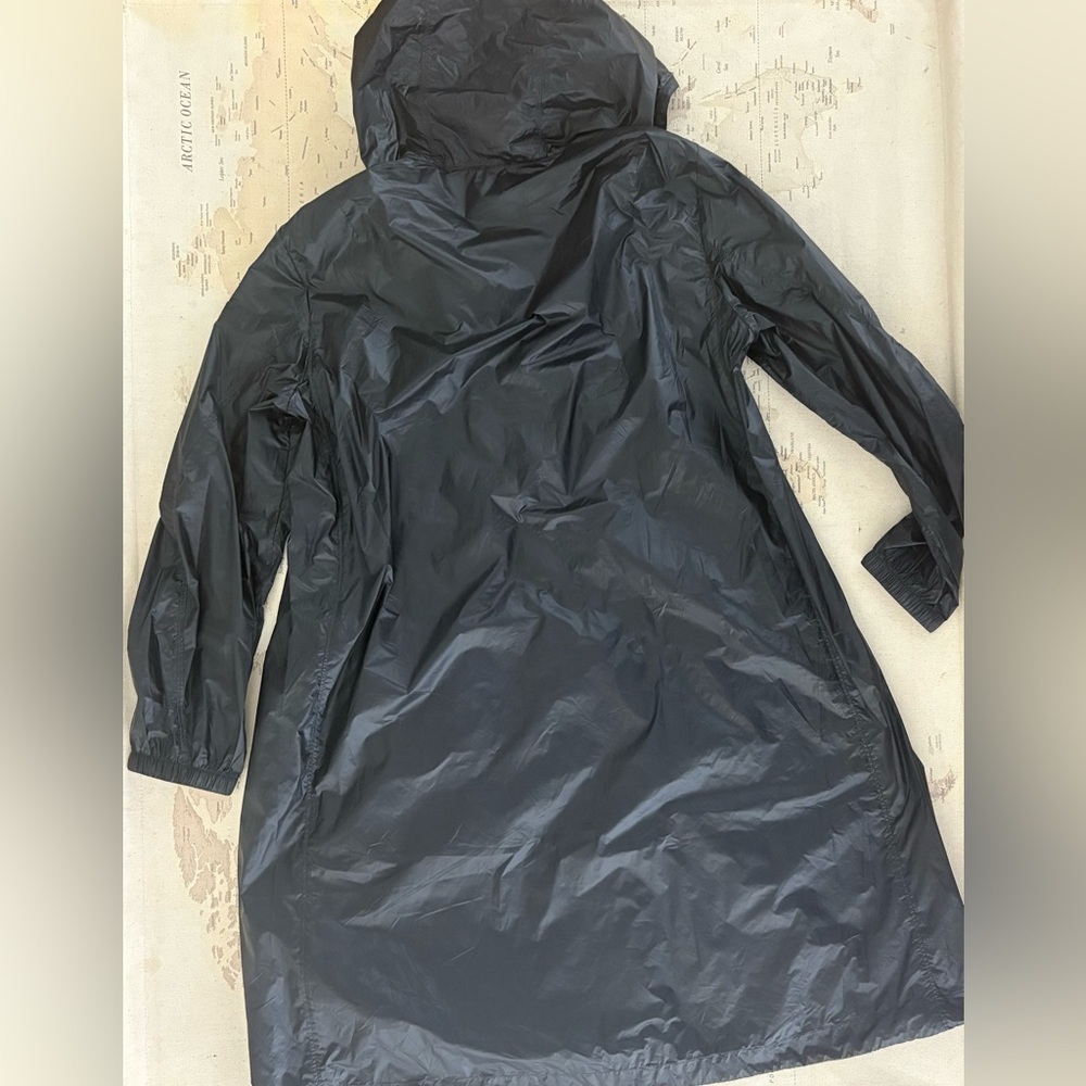 Peuterey Full Length Windbreaker Jacket Hooded Size 40 Black - Picture 11 of 16